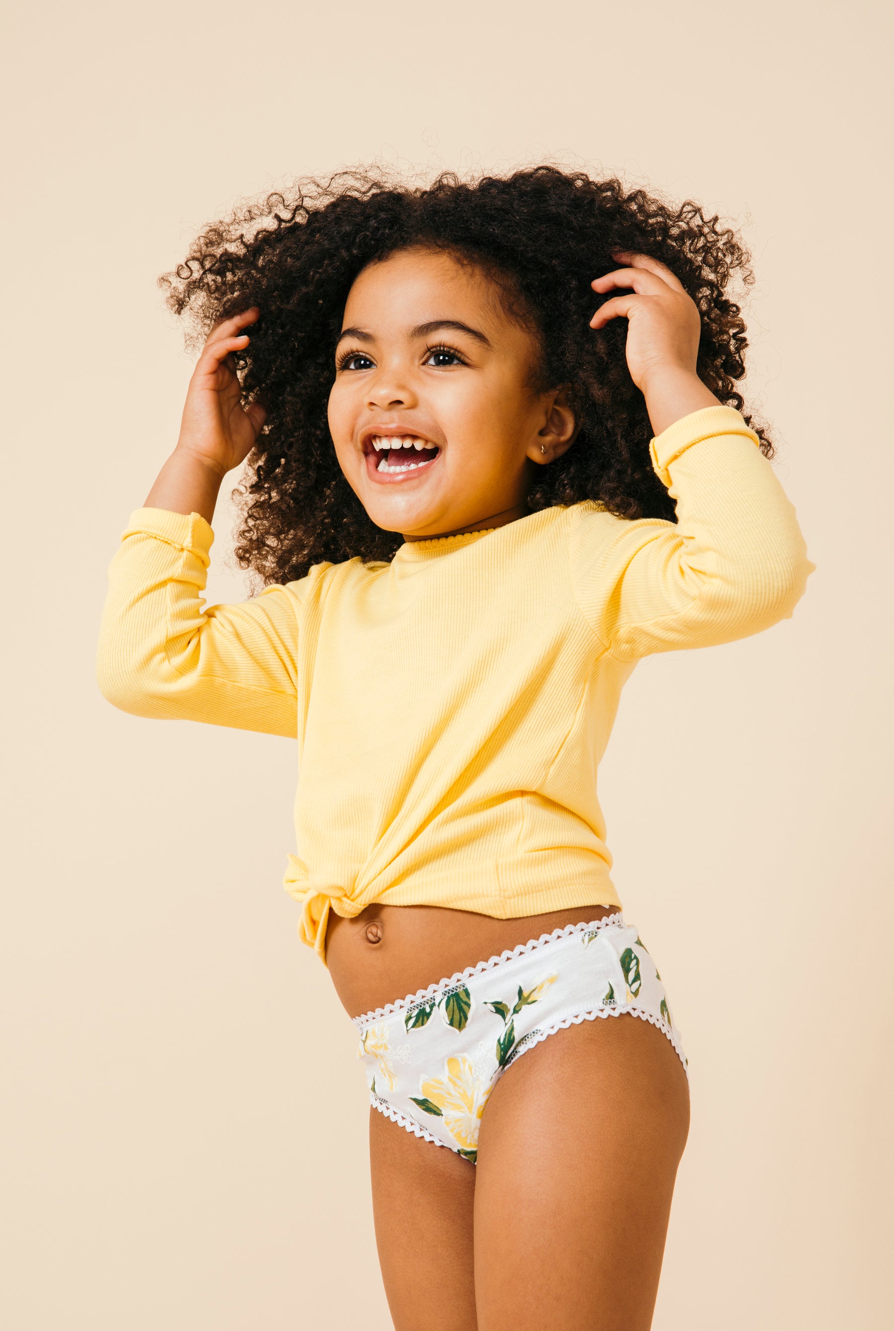 Culotte 100% Coton BIO - KIDS - Yellow Flowers - Soldes culottes enfants - We Are Jolies
