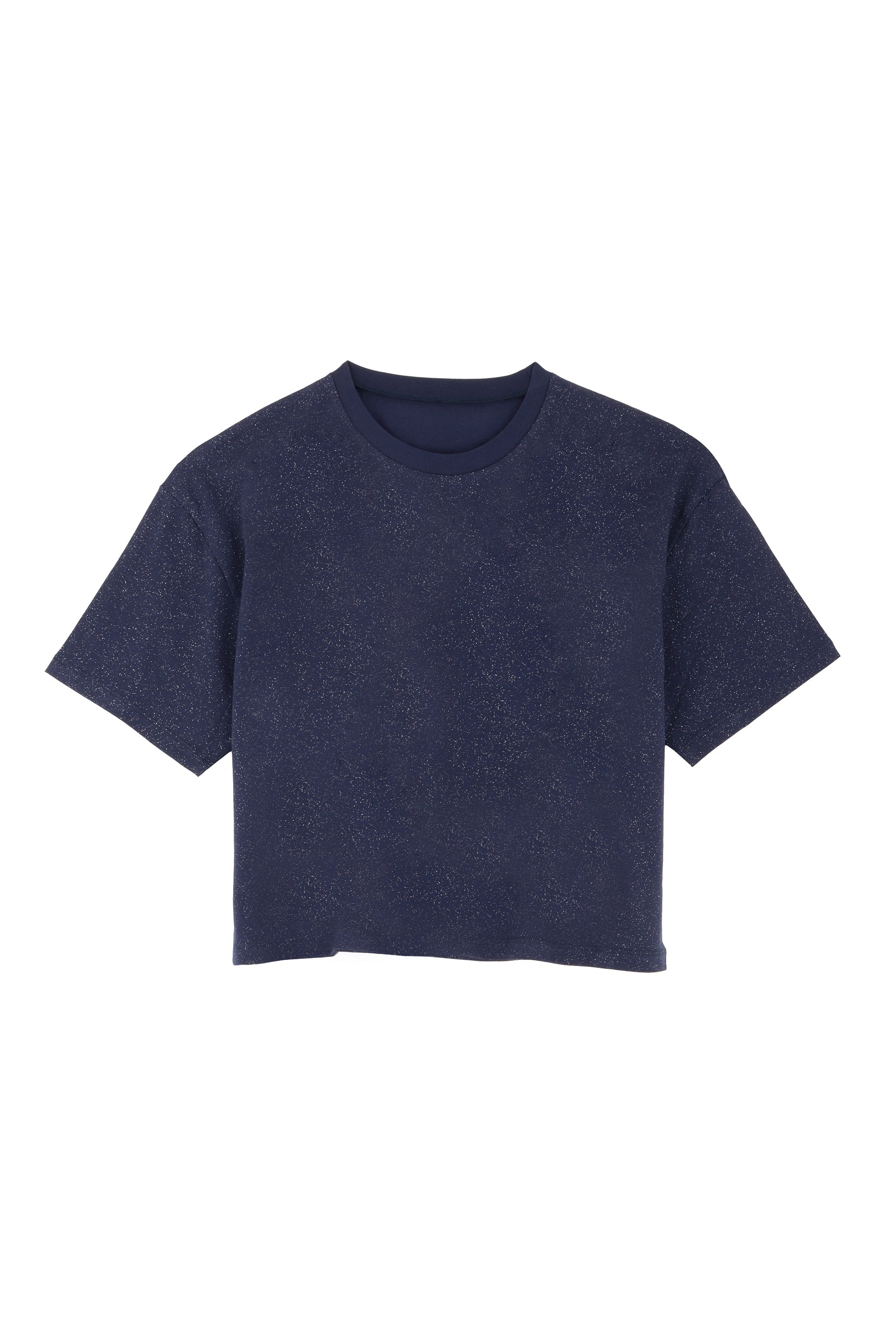T-shirt coton BIO - Paillettes Marine