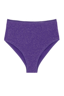 Culotte Taille Haute Coton BIO - Paillettes Violet
