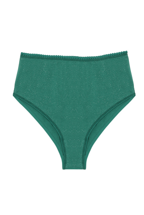 Culotte Taille Haute Coton BIO - Paillettes Vert